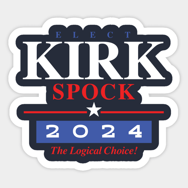 Kirk Spock 2024 Sticker by MindsparkCreative